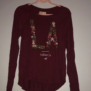 Maroon long sleeve T-shirt